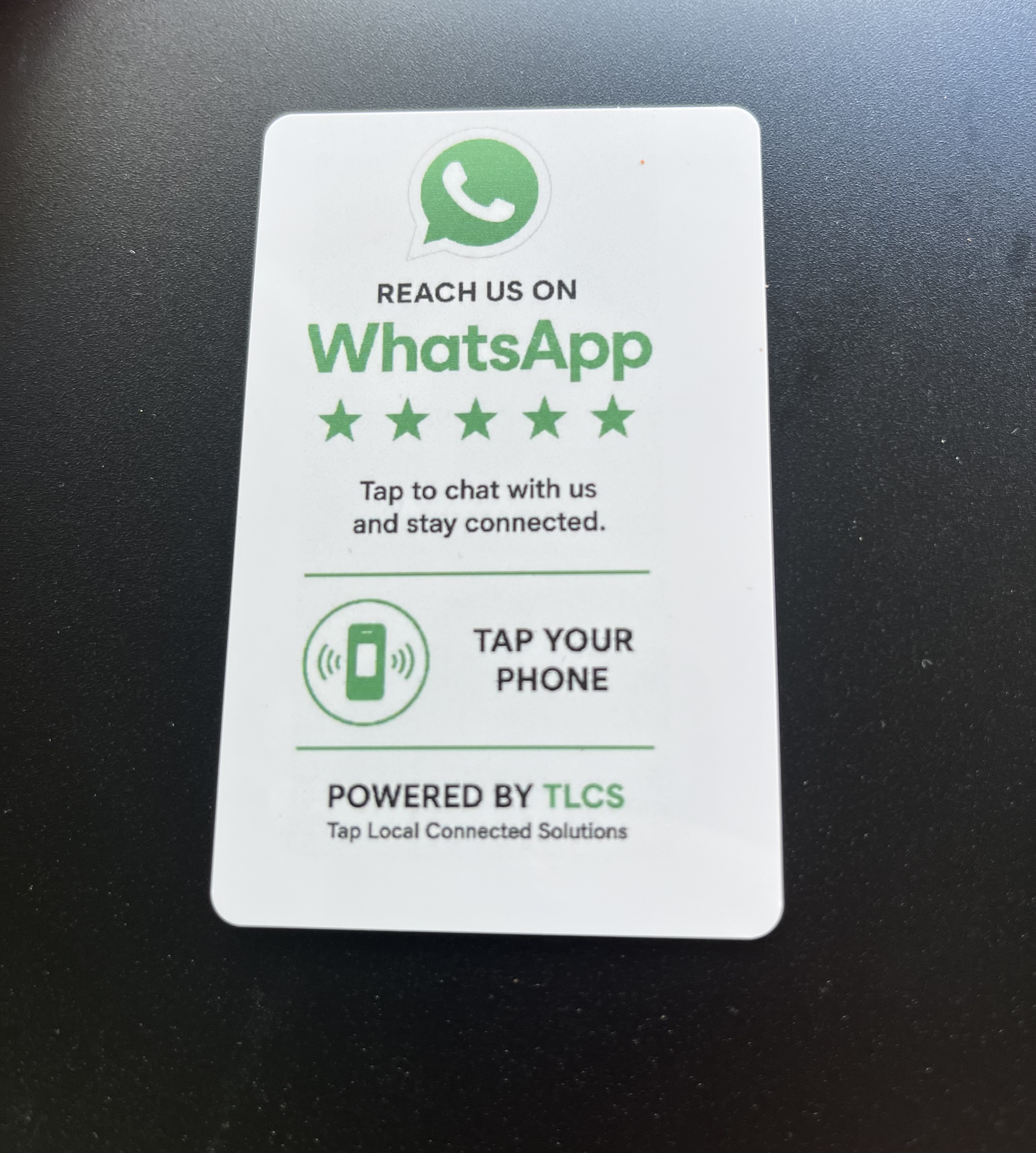 TLCS WhatsApp NFC digital business card