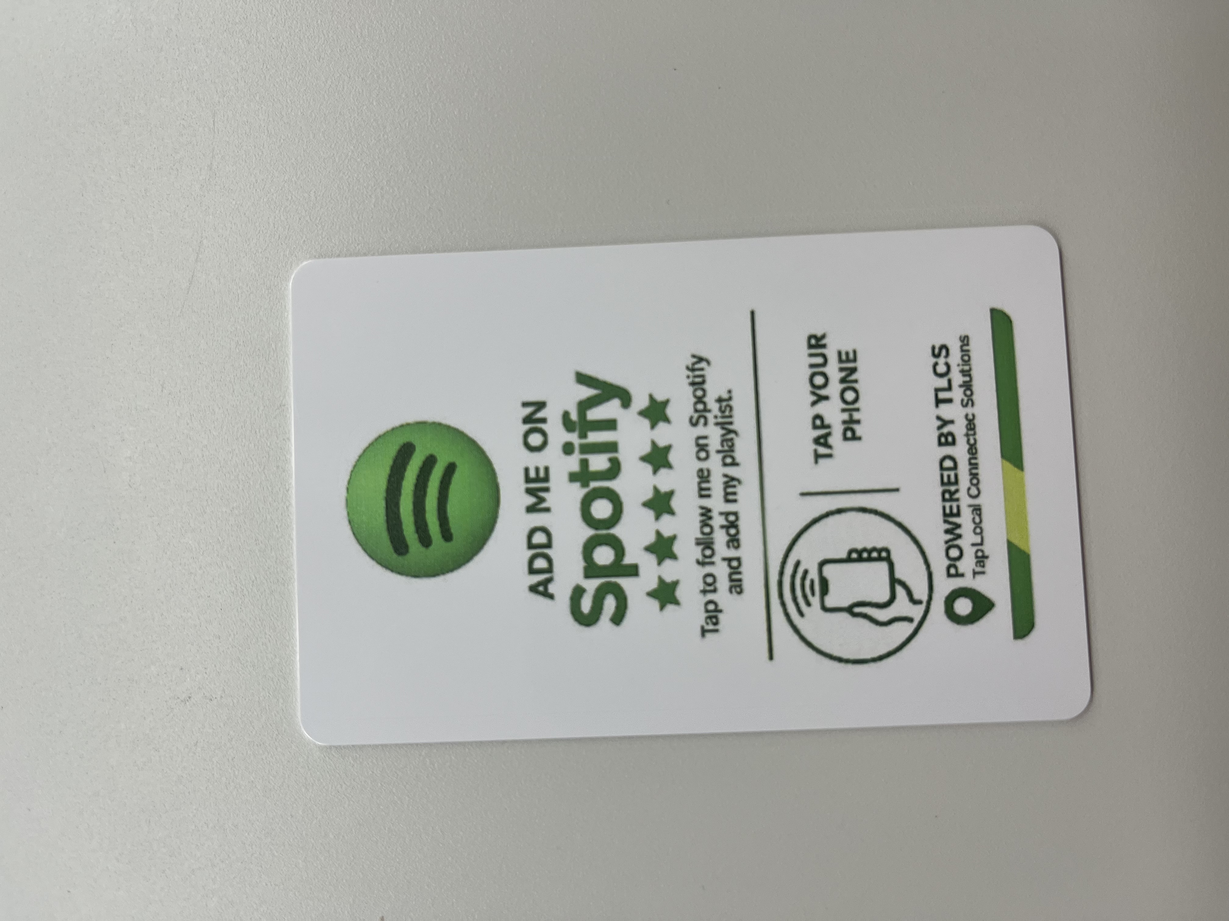 TLCS Spotify Profile NFC digital business card